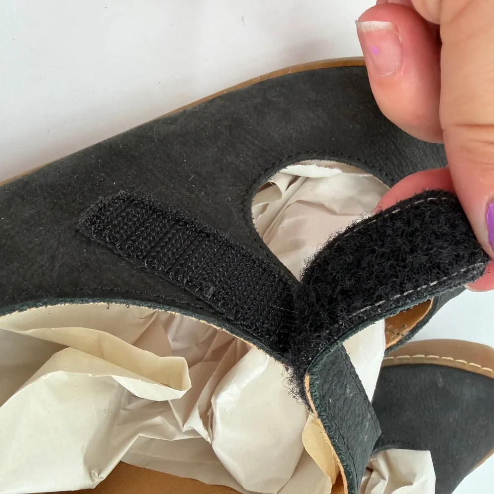El Naturalista 5768 Black Nubuck Leather Mary Jane Flats Women Size 40